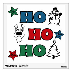 Ho-Ho-Ho Christmas design Wall Sticker