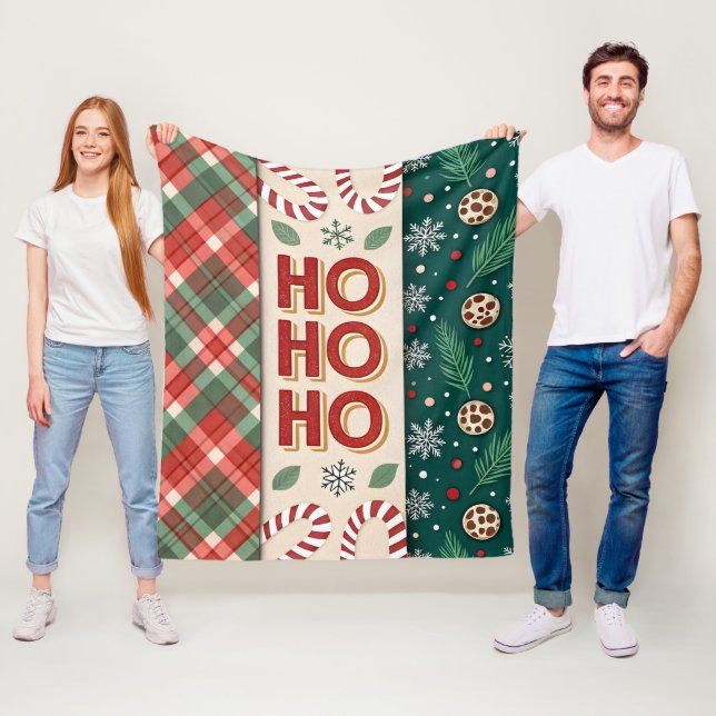 Ho Ho Ho Christmas  Fleece Blanket (In Situ)