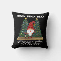Ho Ho Ho Christmas Gnome Pour The Merlot