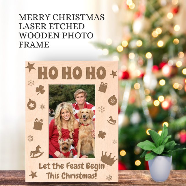 HO HO HO Christmas Greetings Personalized Gift Engraved Frames (Creator Uploaded)
