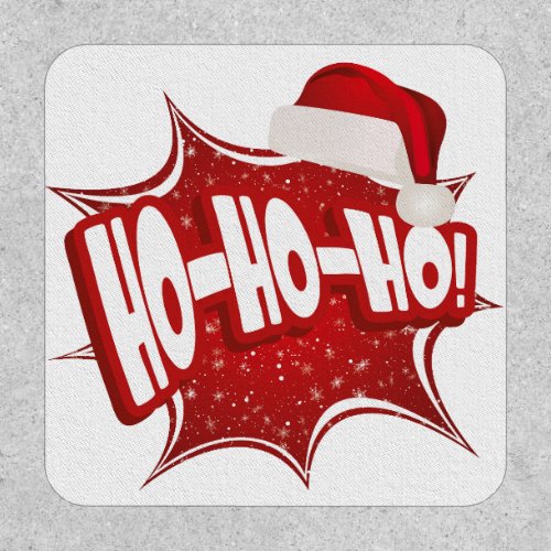 Ho Ho Ho  Christmas Hat Modern Patch