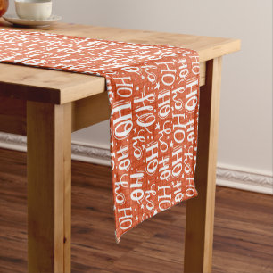 Ho Ho Ho Christmas Holiday Chic Modern Short Table Runner