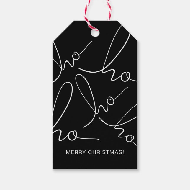Ho Ho Ho Christmas Holiday Gift Tag (Front)