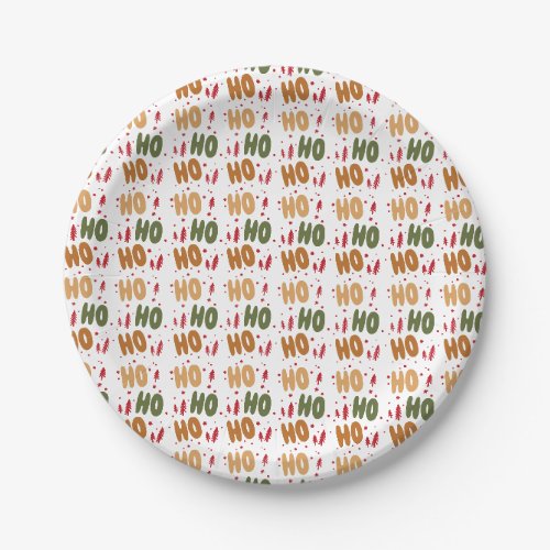 Ho Ho Ho christmas Paper Plates