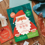 Ho Ho Ho Christmas Party | Cute Santa Holiday Invitation<br><div class="desc">Celebrate the season in style with this cute festive Christmas party invitation featuring a cheerful Santa illustration and playful “Ho Ho Ho” lettering. Perfect for family gatherings, office parties, kids’ holiday parties, or winter celebrations. Available as a professionally printed card or a convenient digital download for instant printing at home....</div>