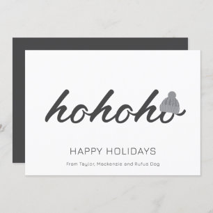 Ho Ho Ho Christmas Personalized Holiday Card