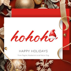 Ho Ho Ho Christmas Personalized Holiday Card