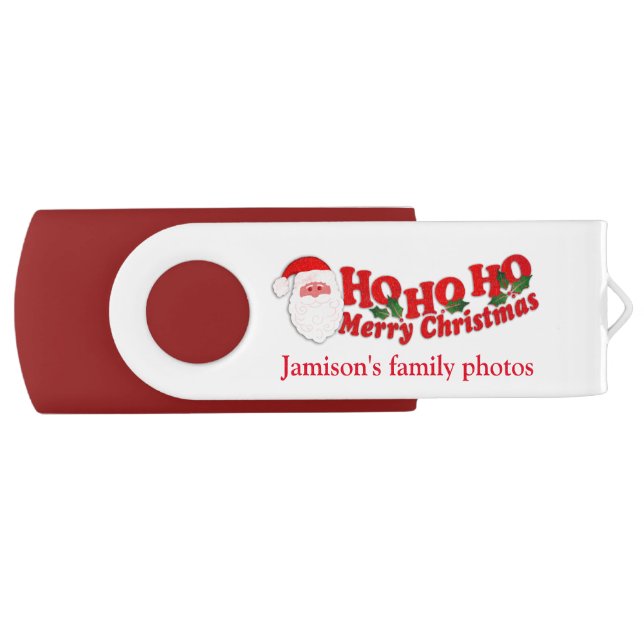 Ho ho ho Christmas photo gift usb Flash Drive (Front)