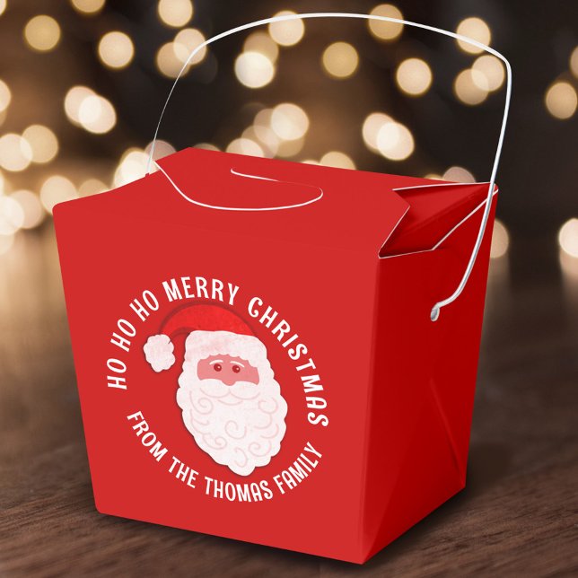 Ho Ho Ho Christmas Santa red custom Favor Boxes (Creator Uploaded)
