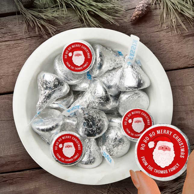 Ho Ho Ho Christmas Santa red custom Hershey®'s Kisses® (Creator Uploaded)
