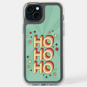 Ho ho ho christmas seasonal text and stars iPhone 15 plus case