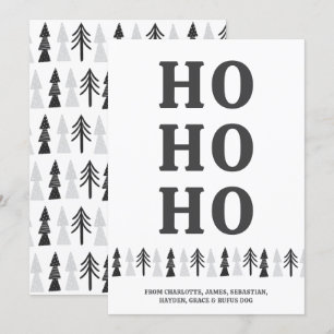 Ho Ho Ho Christmas Tree Personalized Holiday Card