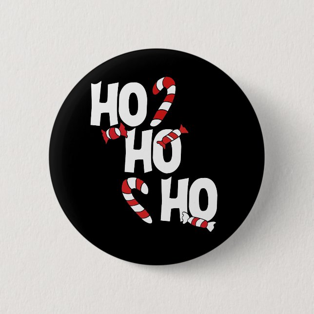 ho ho ho christmas xmas button (Front)
