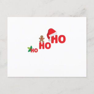 Ho ho ho Christmas Xmas Santa Claus Invitation Postcard