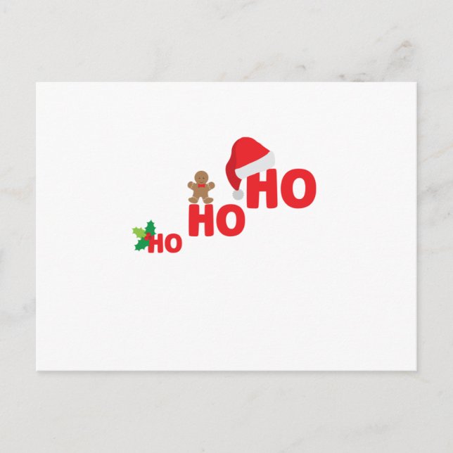 Ho ho ho Christmas Xmas Santa Claus Invitation Postcard (Front)