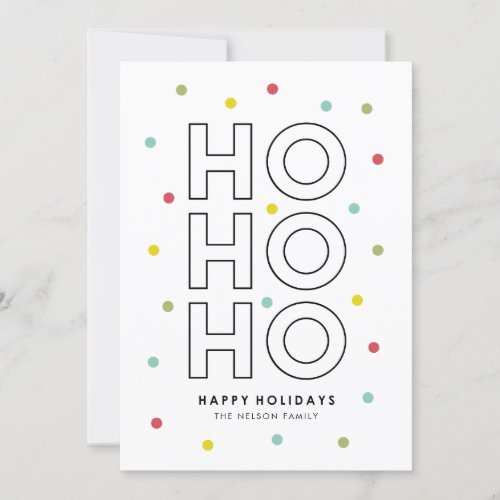 Ho Ho Ho Colorful Confetti Dots Holiday