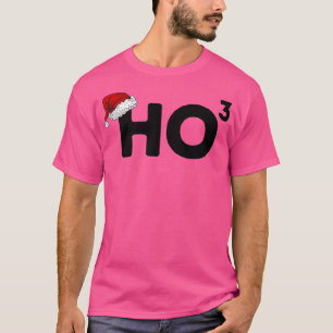 Ho Ho Ho Cubed Funny Christmas Pun T-Shirt