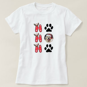 HO HO HO Custom Photo Christmas T-Shirt