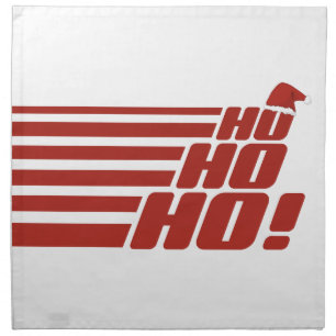 Ho Ho Ho custom Xmas cloth napkins