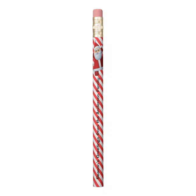 Ho Ho Ho Cute Santa Claus Merry Christmas Pencil Zazzle 9259