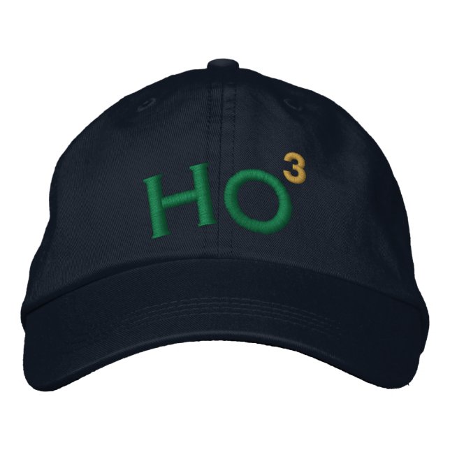 Ho Ho Ho Embroidered Baseball Hat (Front)