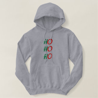 HO HO HO EMBROIDERED HOODIE