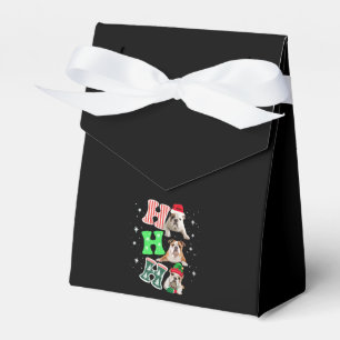 Ho Ho Ho English Bulldog Santa Reindeer Christmas  Favor Boxes