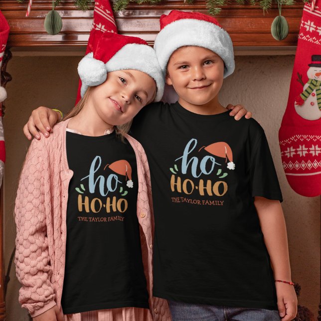 Ho Ho Ho Family Christmas Boy T-Shirt (Creator Uploaded)