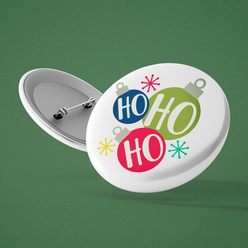 Ho Ho Ho Festive Christmas Xmas Family Matching Button