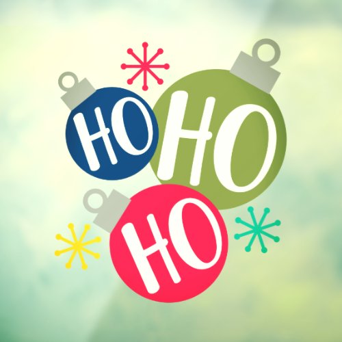 Ho Ho Ho Festive Christmas Xmas Family Matching Window Cling