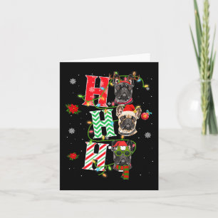 Ho Ho Ho French Bulldog Dog Fun Xmas Dog Card