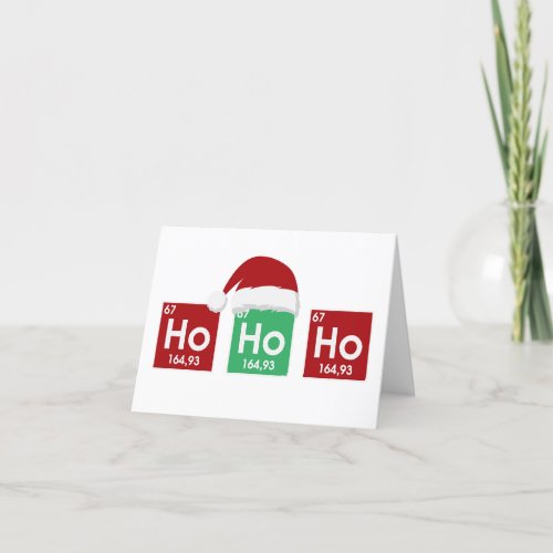 Ho Ho Ho  Funny Christmas Chemistry Nerd Humor Holiday Card