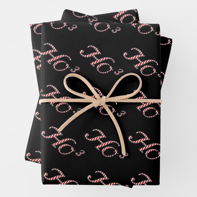 Ho Ho Ho Funny Christmas Wrapping Paper Sheets (In situ)