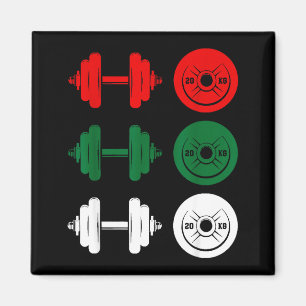 Ho Ho Ho Funny Dumbbell Christmas Weightlifting Gy Magnet