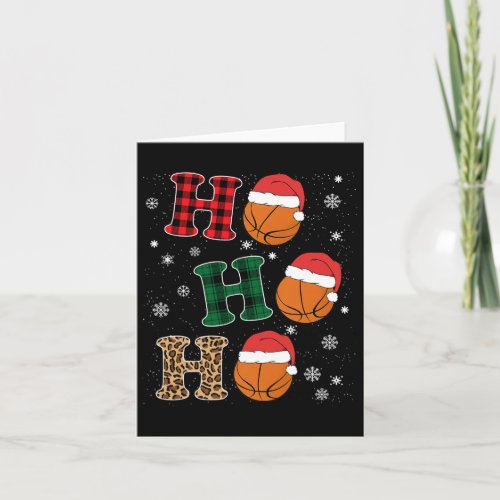 Ho Ho Ho Funny Santa Claus Basketball Lovers Chris Card