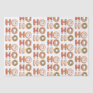 Ho Ho Ho Gingerbread Cookie Christmas Tissue Paper