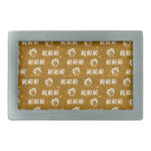 Ho Ho Ho Golden Santa Merry Christmas Holiday Love Belt Buckle