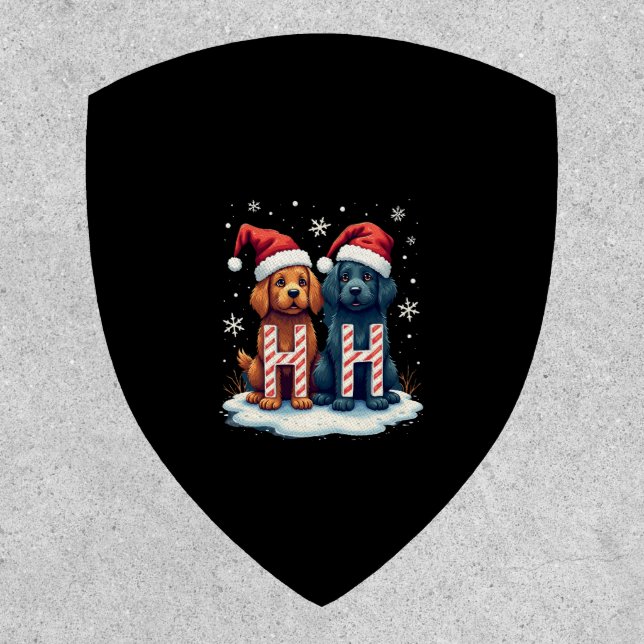 Ho Ho Ho Great Pyrenees Dog Lover Christmas Santa  Patch (Front)