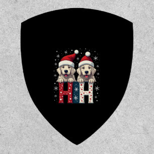 Ho Ho Ho Great Pyrenees Dog Lover Christmas Santa  Patch