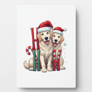 Ho Ho Ho Great Pyrenees Dog Lover Christmas Santa Plaque