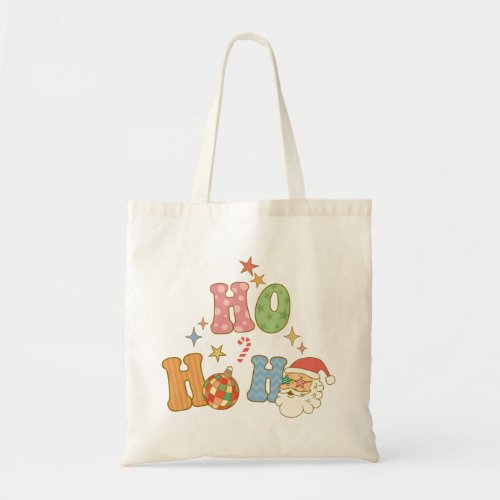 Ho Ho Ho Groovy Merry Christmas Festive  Tote Bag