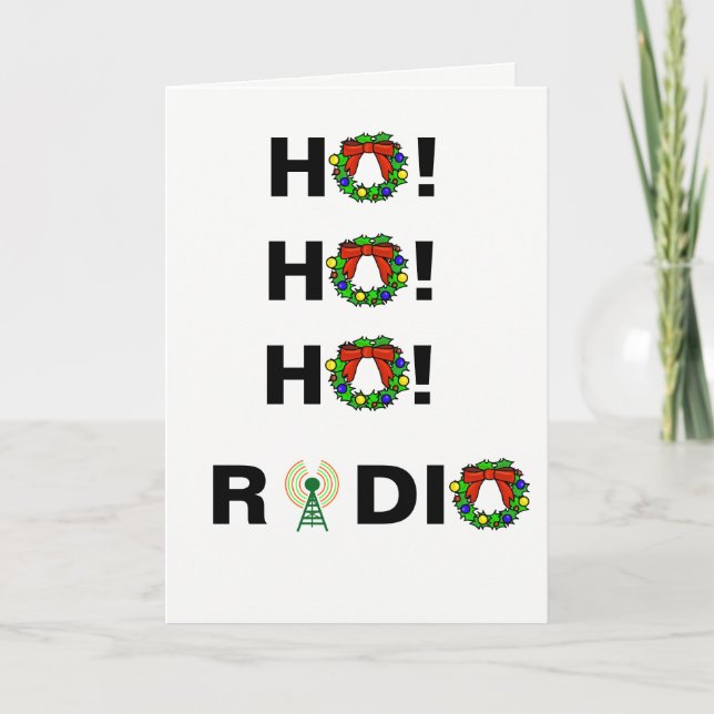 Ho! Ho! Ho! Ham Radio Christmas Card (Front)
