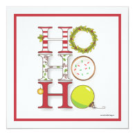 Ho HO HO Happy Holiday Christmas Party Card