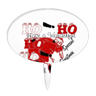 HO HO HO Have a Wonderful Christmas With Gratitude Cake Topper
