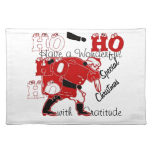 HO HO HO Have a Wonderful Christmas With Gratitude Placemat