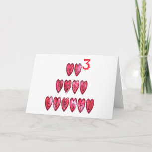 Ho Ho Ho Hearts: Whimsical Christmas Love Text Hol Holiday Card
