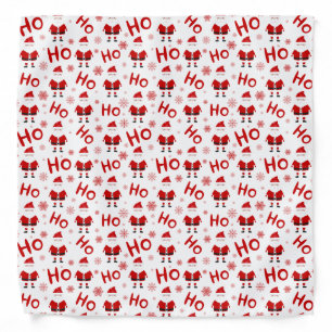 Ho Ho Ho Ho aSanta Claus Christmas Pattern Bandana