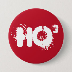 Ho Ho Ho "Ho to the 3rd power" Christmas Santa Button