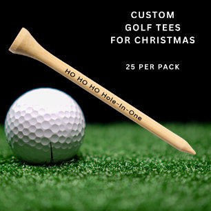 Ho Ho Ho Hole-In-One Funny Golfer Christmas Golf Tees