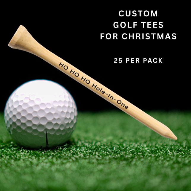 Ho Ho Ho Hole-In-One Funny Golfer Christmas Golf Tees (Creator Uploaded)